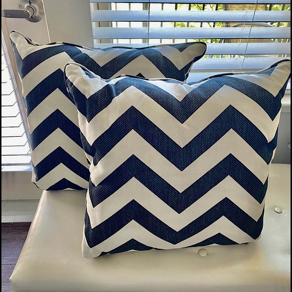 SOLD Cindy Crawford Home Chevron Pillow-Set of 2